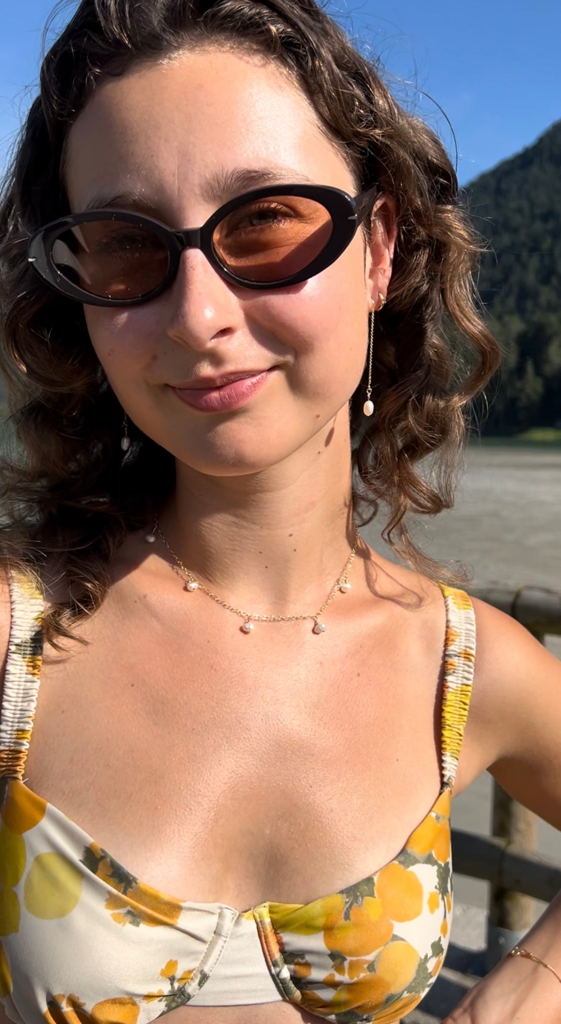 5 Drop Freshwater Pearl Necklace