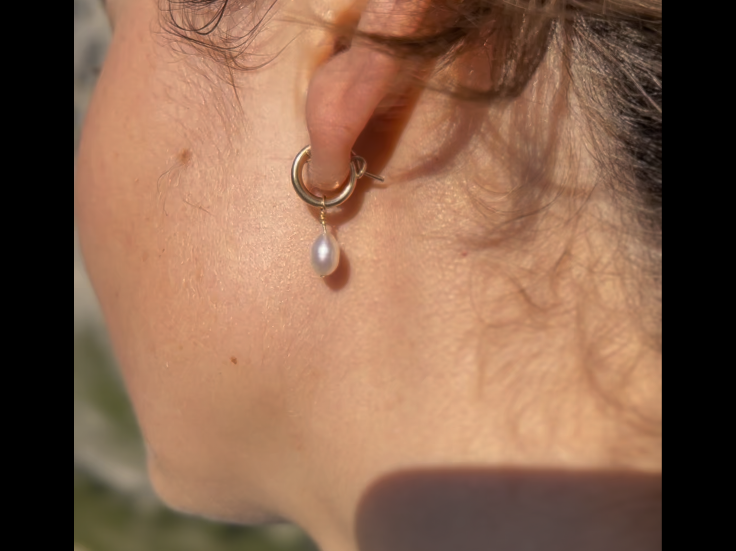 Freshwater Pearl Huggie Hoops